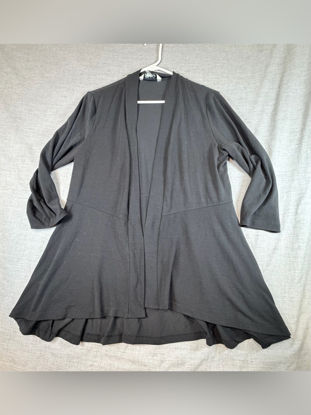 The Pioneer Woman Black Open-Front Draped Cardigan